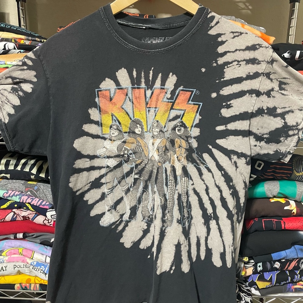 KISS Band Graphic Tie-Dye T-Shirt